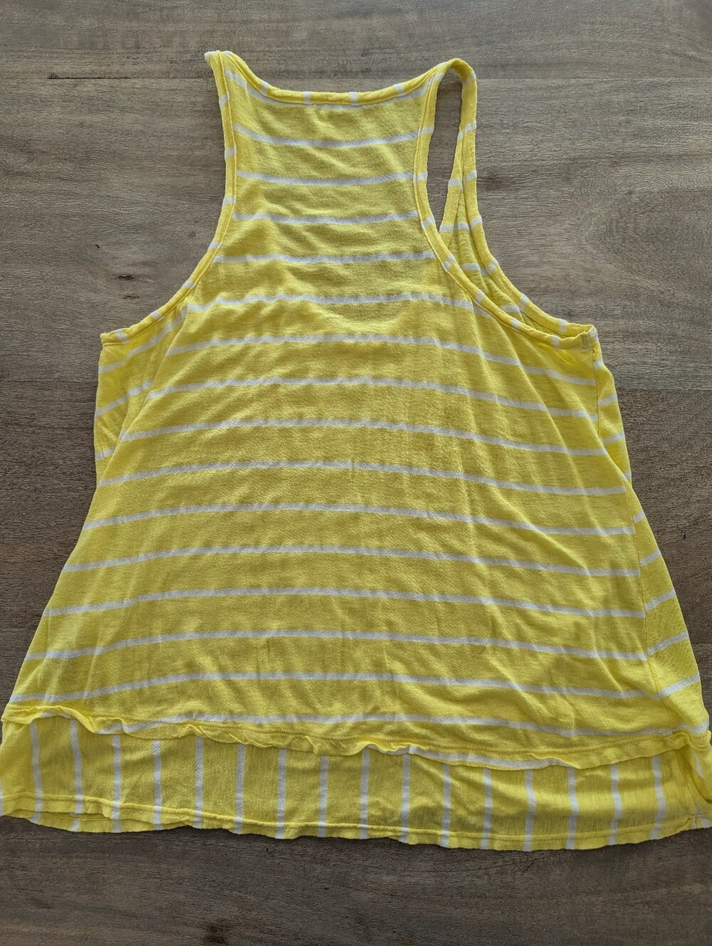 Splendid Yellow Striped Racerback Tank Top - Picture 2 of 2